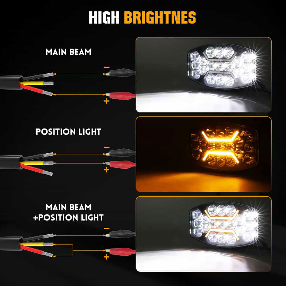 COLIGHT 10 Inch Auxiliary Spot Beam LED Work Light With Amber DRL(Single)