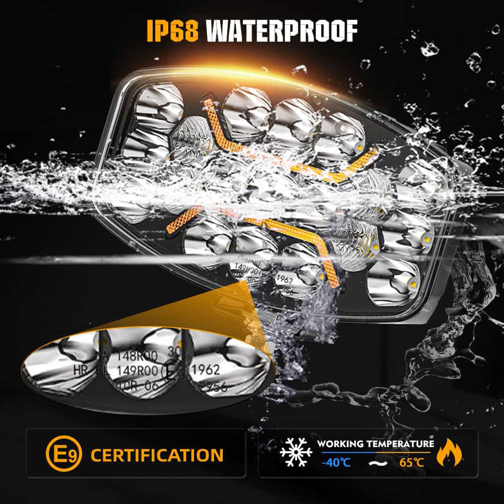 COLIGHT 10 Inch Auxiliary Spot Beam LED Work Light With Amber DRL(Single)