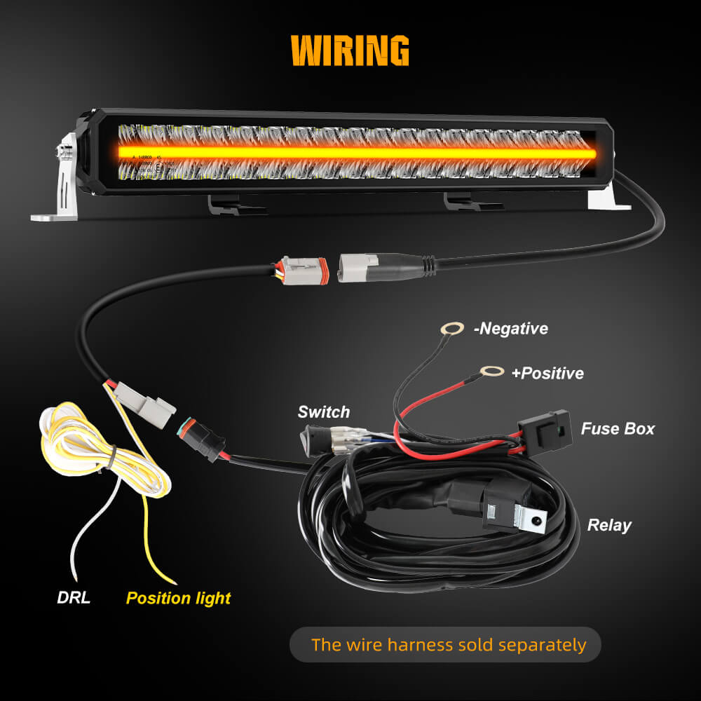 52-Zoll Polar Bear Serie Doppelreihige LED-Lichtleiste mit Weißem & Bernsteinfarbenem Tagfahrlicht (DRL)