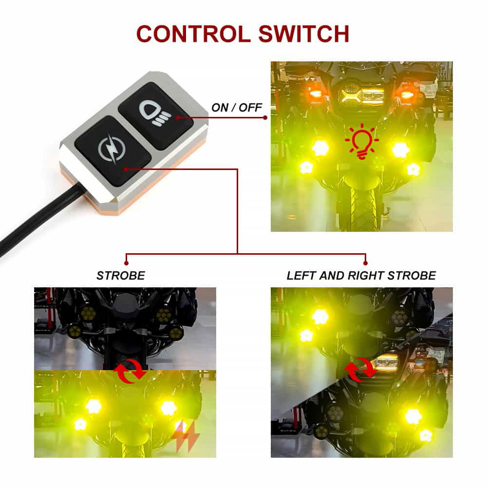 Ensemble de câblage clignotant déclenché par klaxon de moto avec connecteur DT 16AWG