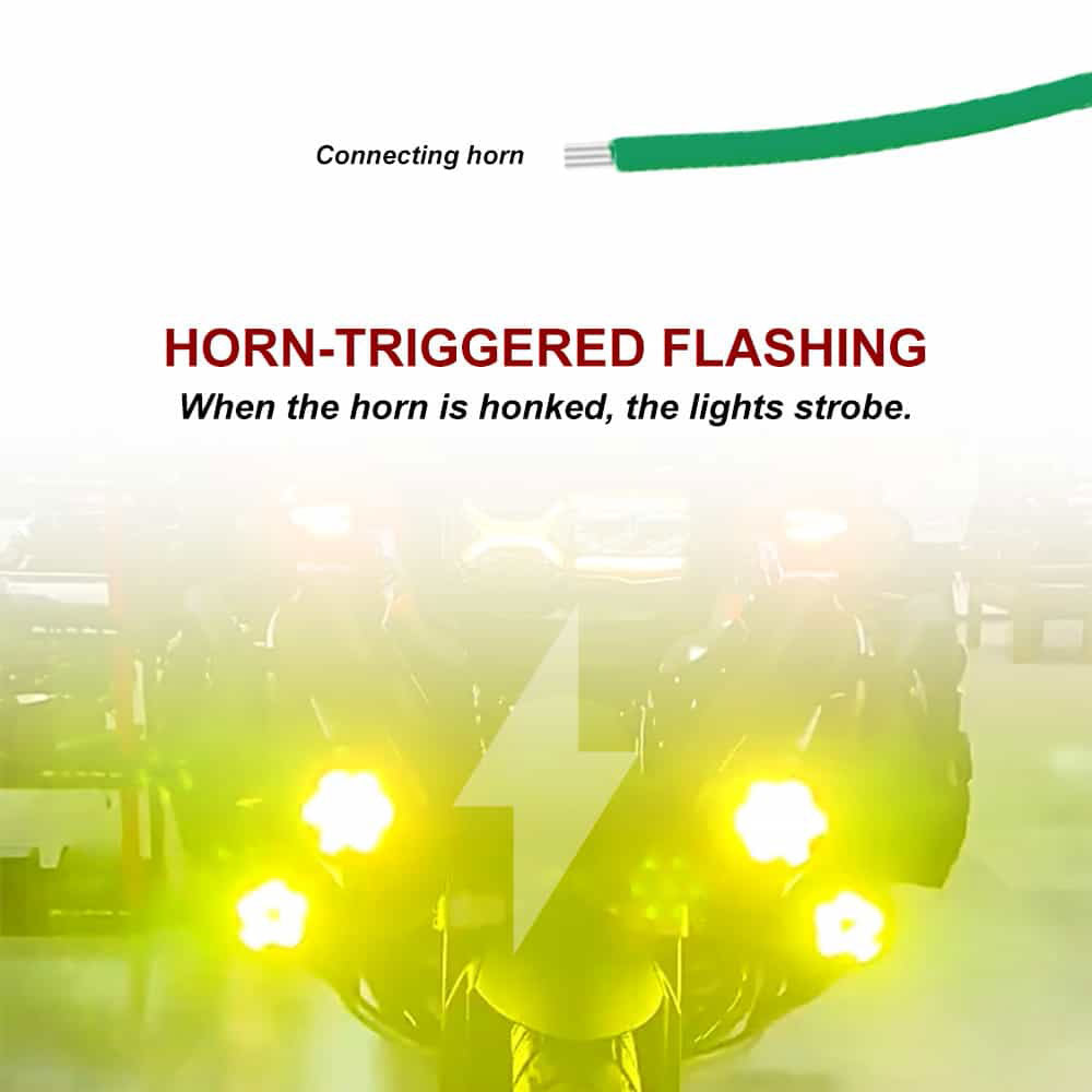 Ensemble de câblage clignotant déclenché par klaxon de moto avec connecteur DT 16AWG