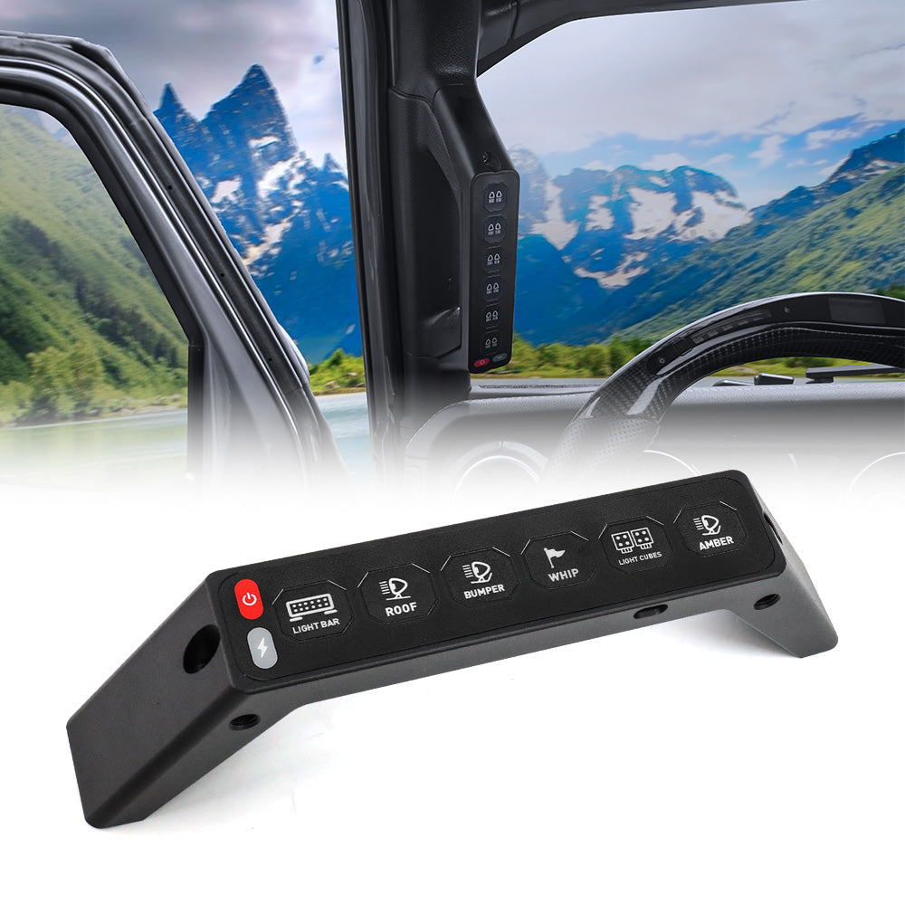 Poignée de prise Jeep Wrangler JL Panneau de commutateurs 6 gang