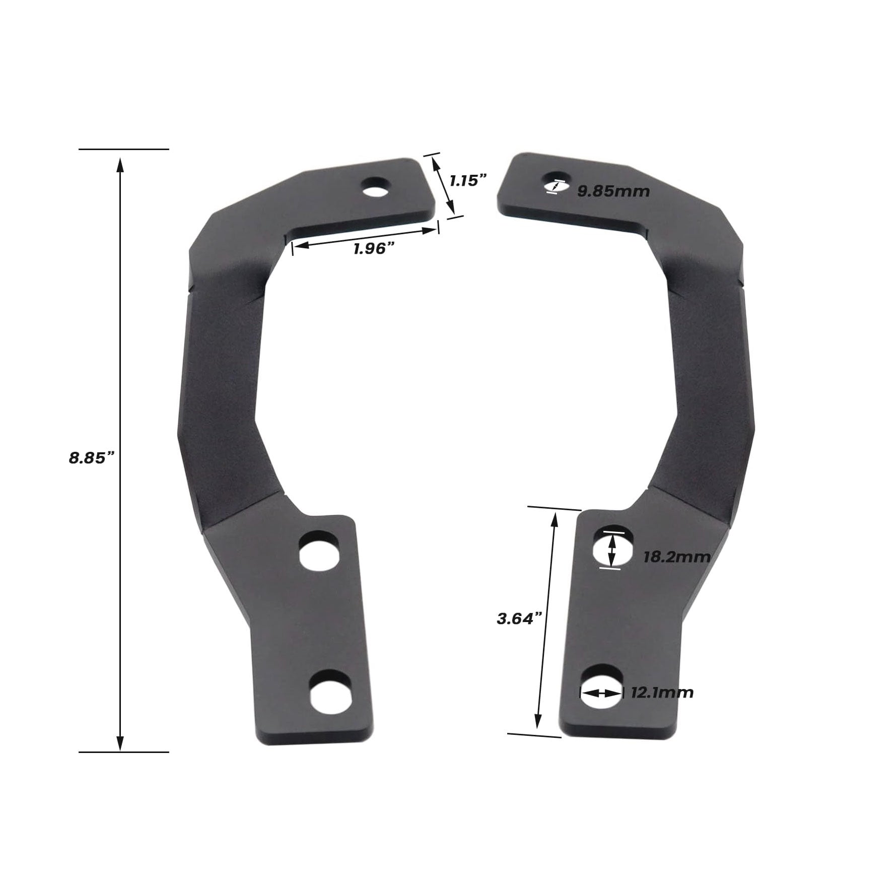 Soportes de montaje de luz de zanja del capó de Toyota 4Runner 2010-2023