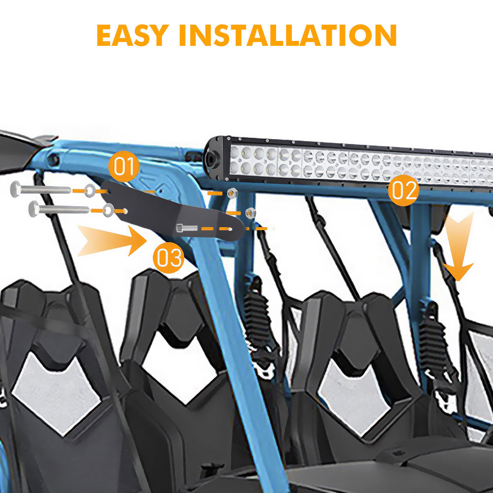 2014-2019 Can-Am Commander 42" LED Light Bar Front Upper Windshield Mounting Bracket