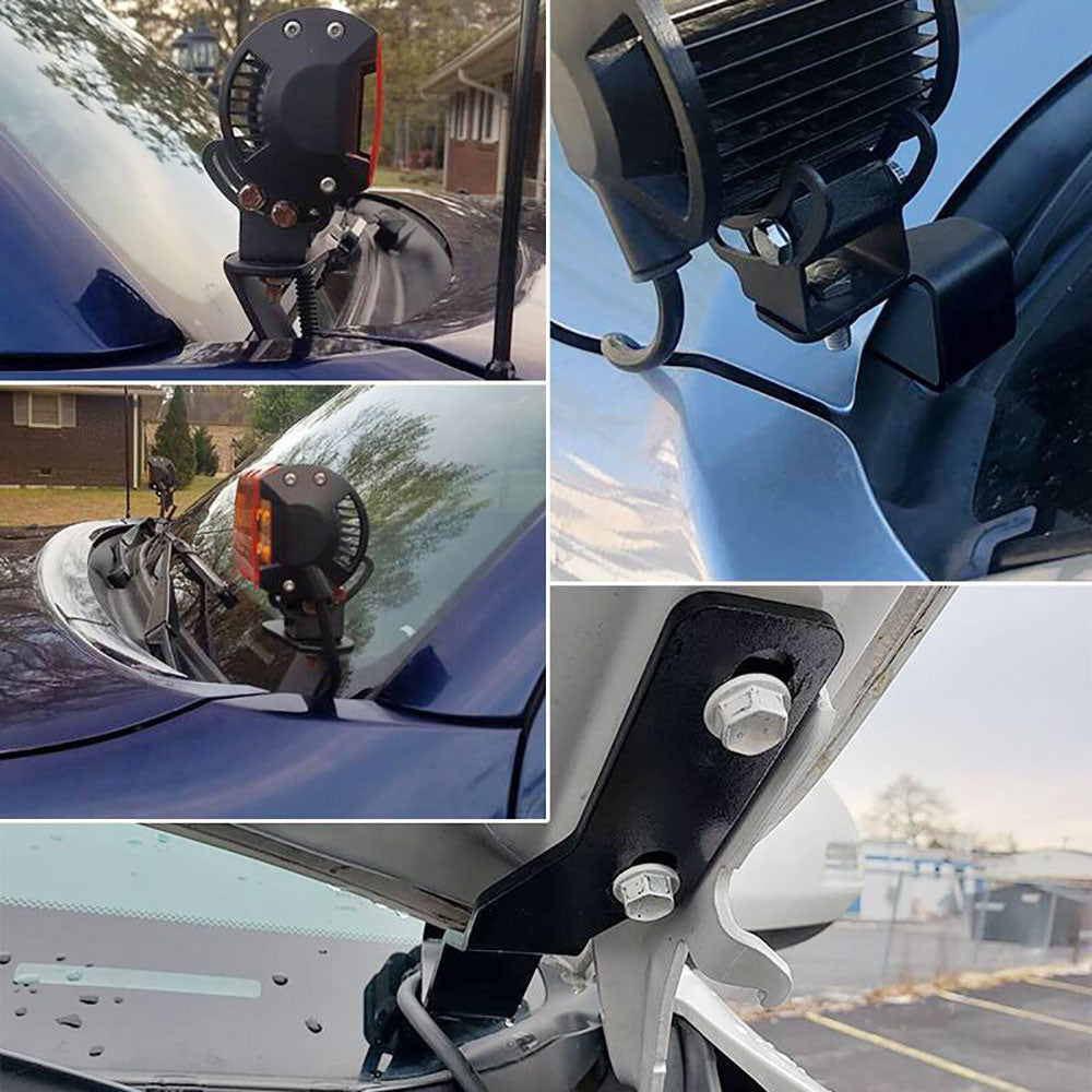 Soportes de montaje de luz de zanja de capó de Toyota Tacoma 2016-2020