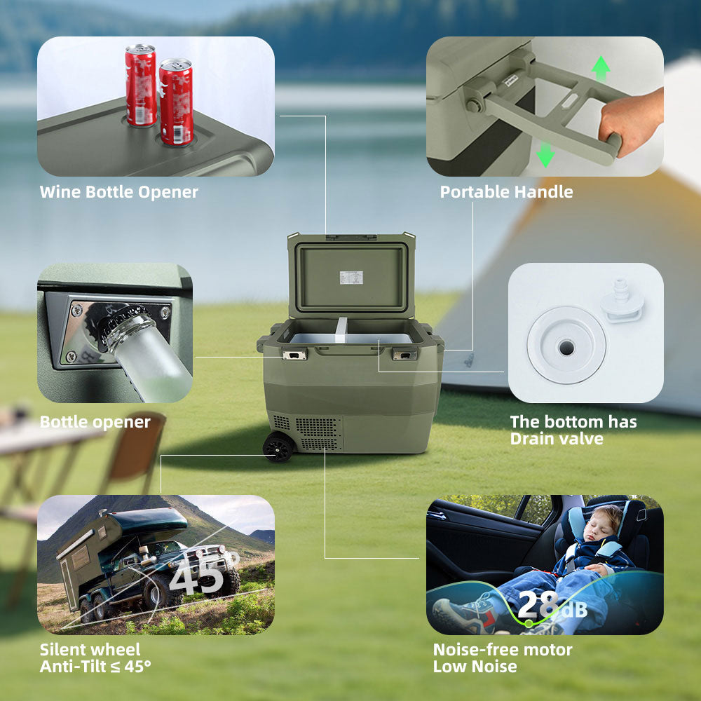 40L Dual-Zonen tragbarer Kühlschrank 12V für Auto