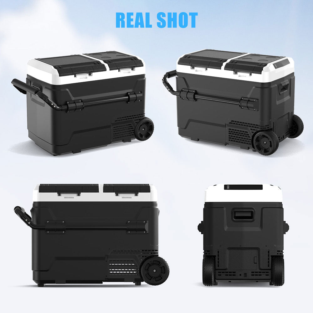 Réfrigérateur portable à double zone 50L avec batterie 12V pour voiture