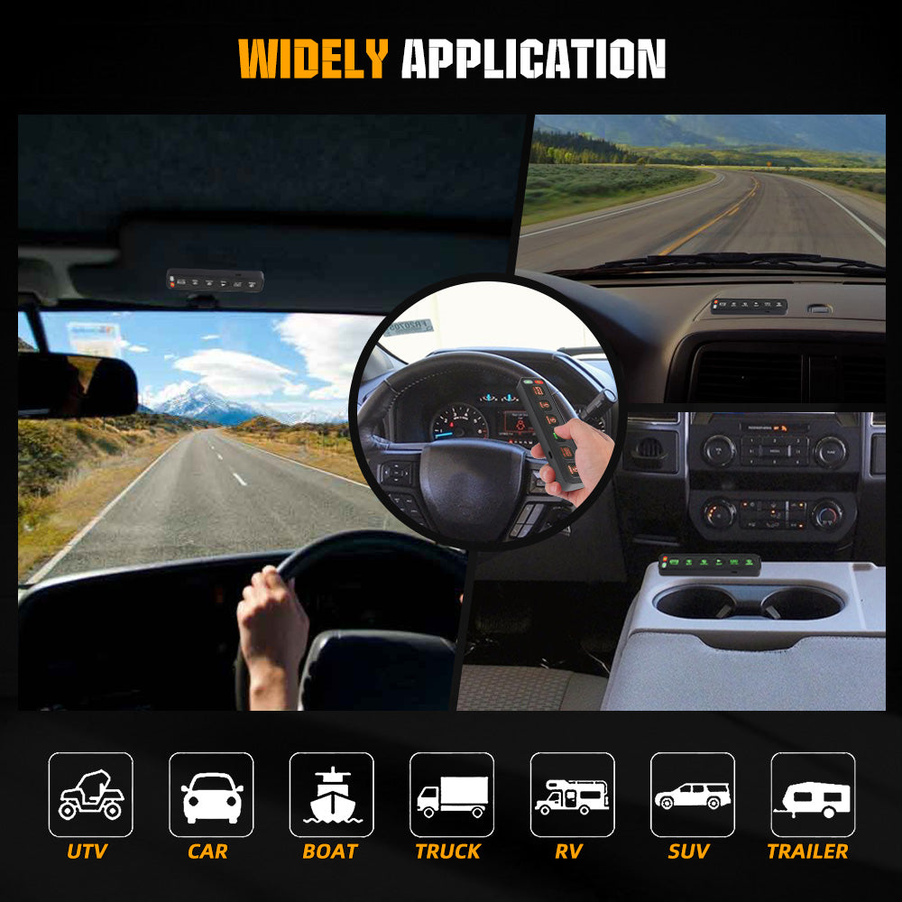 Universal 6 Gang Switch Panel System With Wireless Control