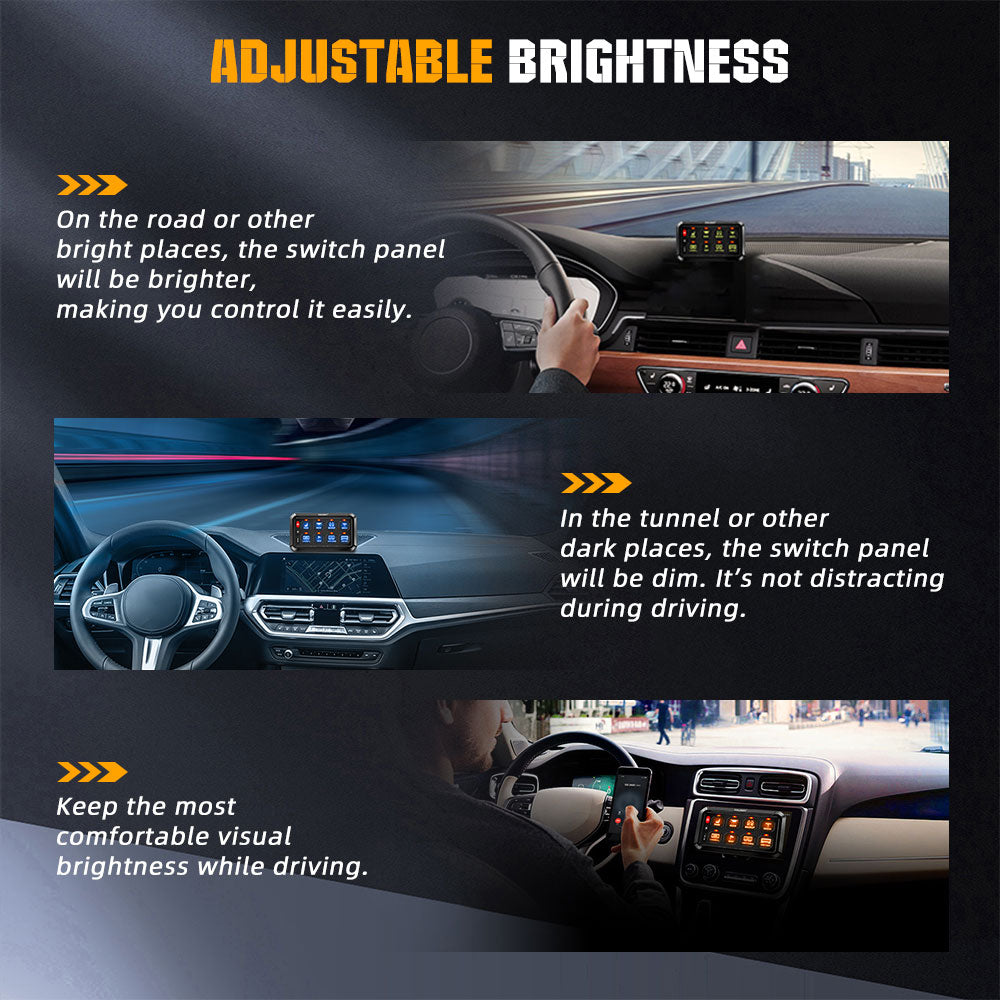 New 8 Gang RGB Switch Panel System With ACC Wire