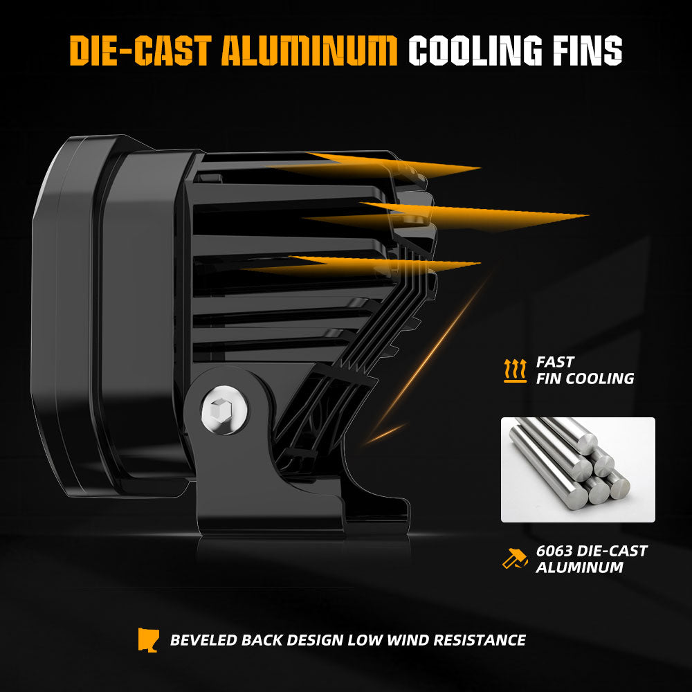 Pods de luz LED de haz combinado blanco de la serie LA5 de 3 pulgadas (Juego/2 piezas)