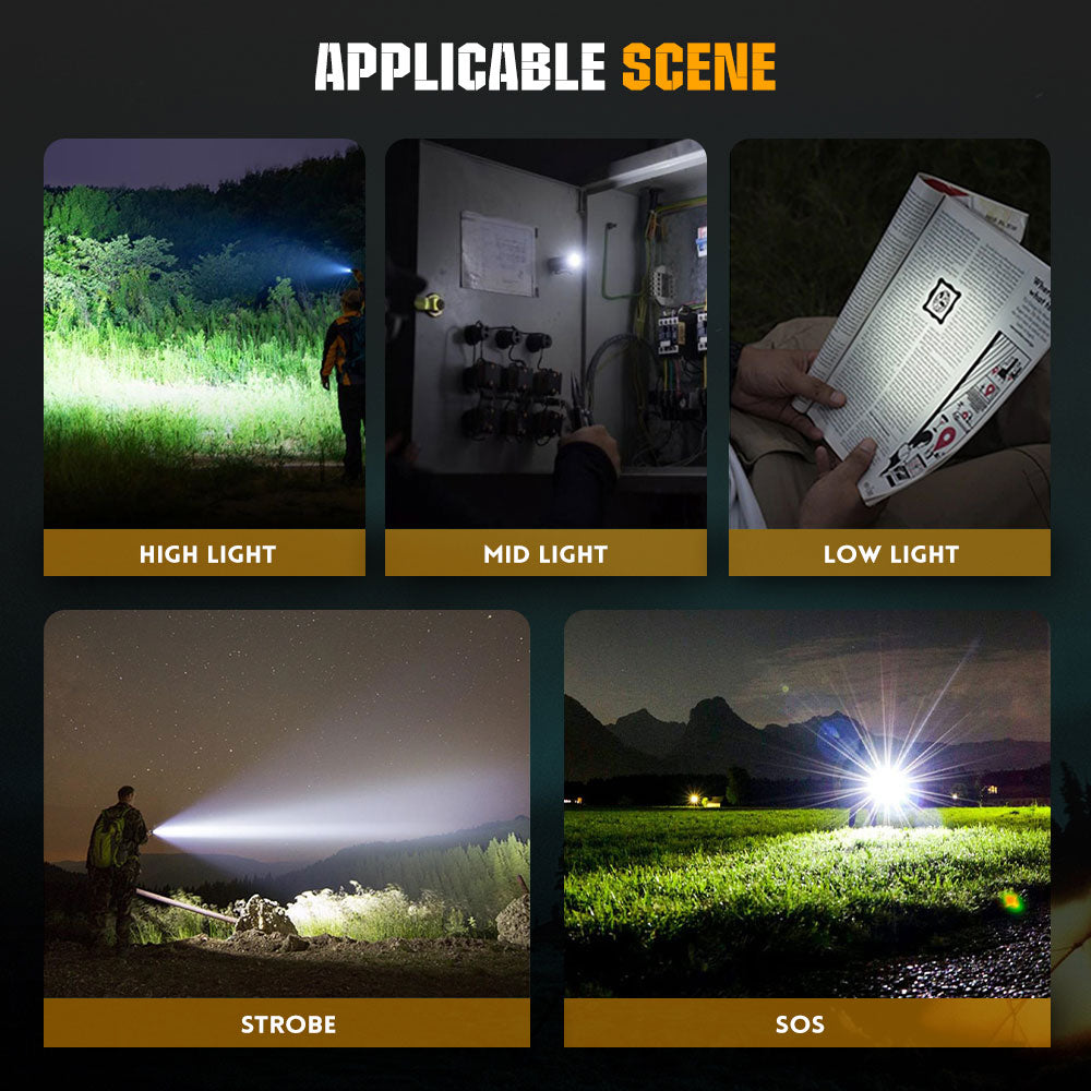 4inch HP Series 10W Wide Laser Beam Pocketable LEP Flashlight