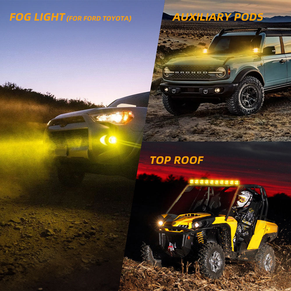 3inch LA5 Series White Combo Beam Led Light Pods (Set/2pcs)