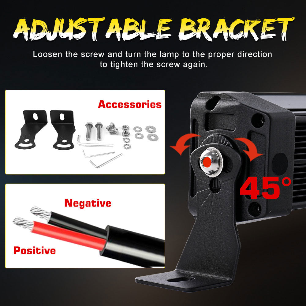 COLIGHT 52inch F13 Series Spot&Flood Beam Thick Light Bar With DRL