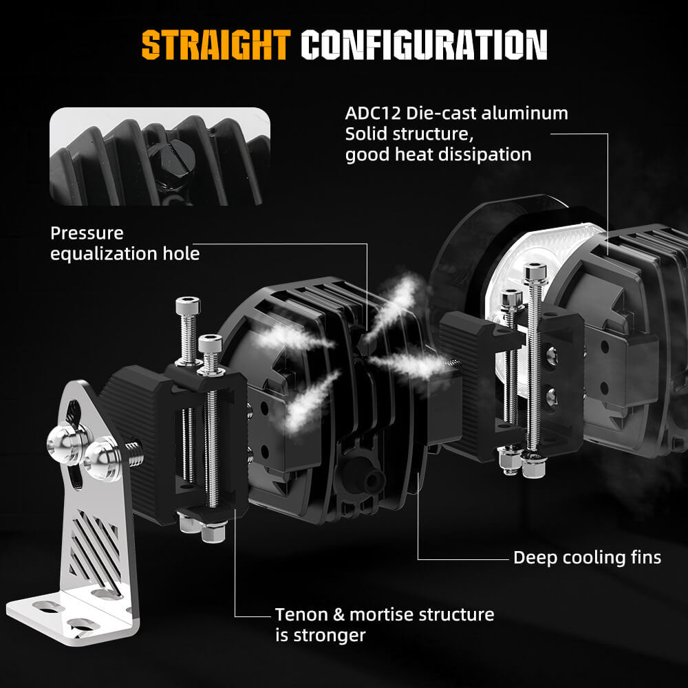 COLIGHT 50inch Mojave Series Linkable Light Bar With Yellow Backlight