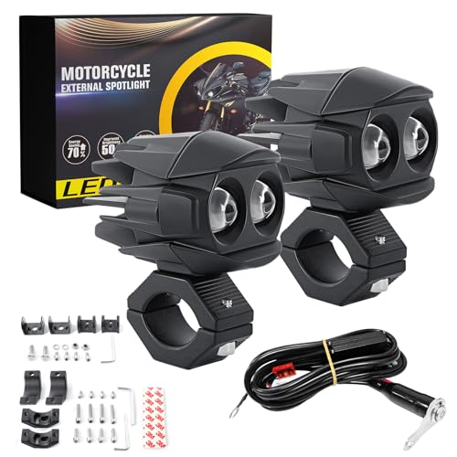 COLIGHT 3inch MF2 Series Feux auxiliaires doubles faisceaux doubles couleurs pour moto (Set/2pcs)