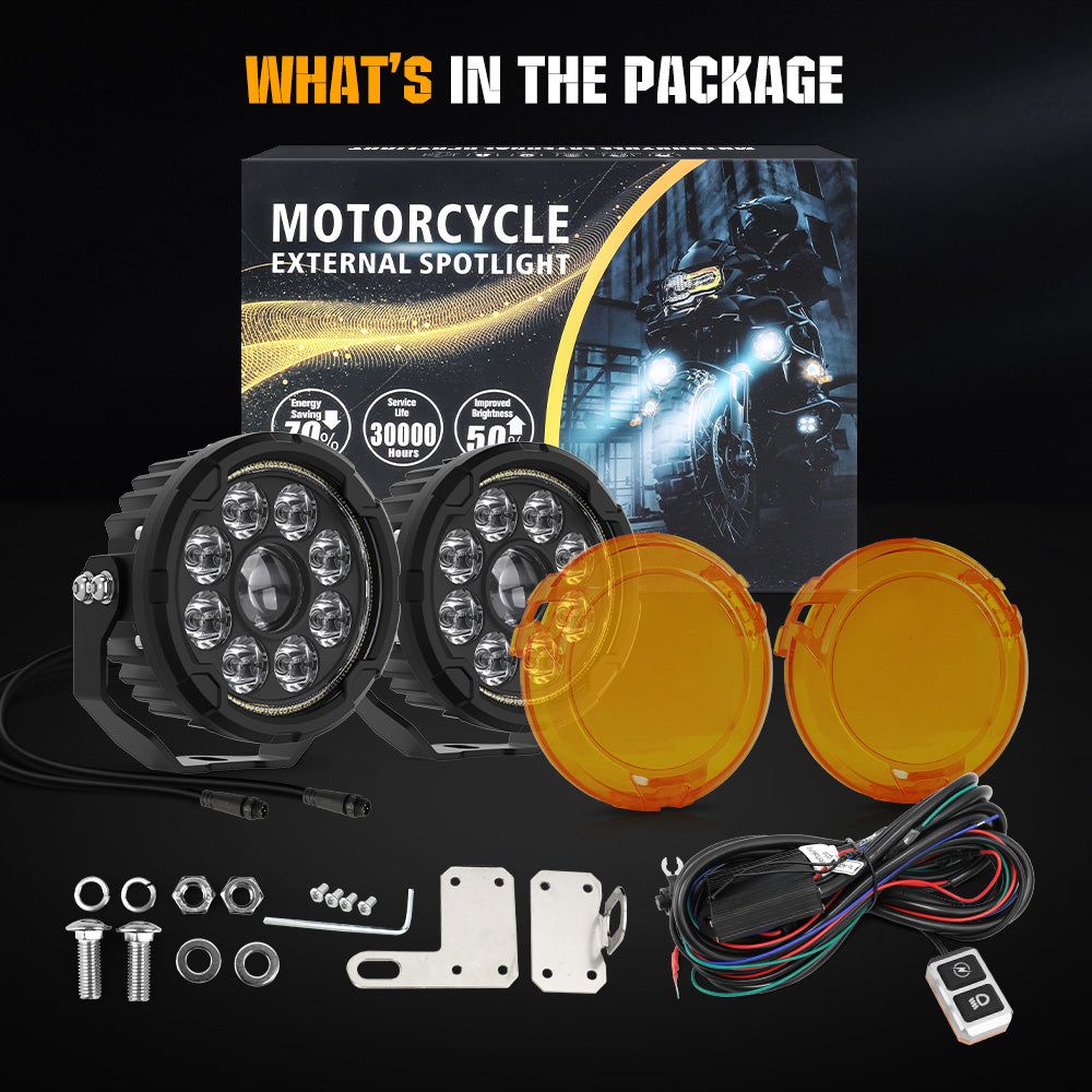 COLIGHT 4.5inch D09 Series Motorcycle Lights With White DRL(Set/2pcs)