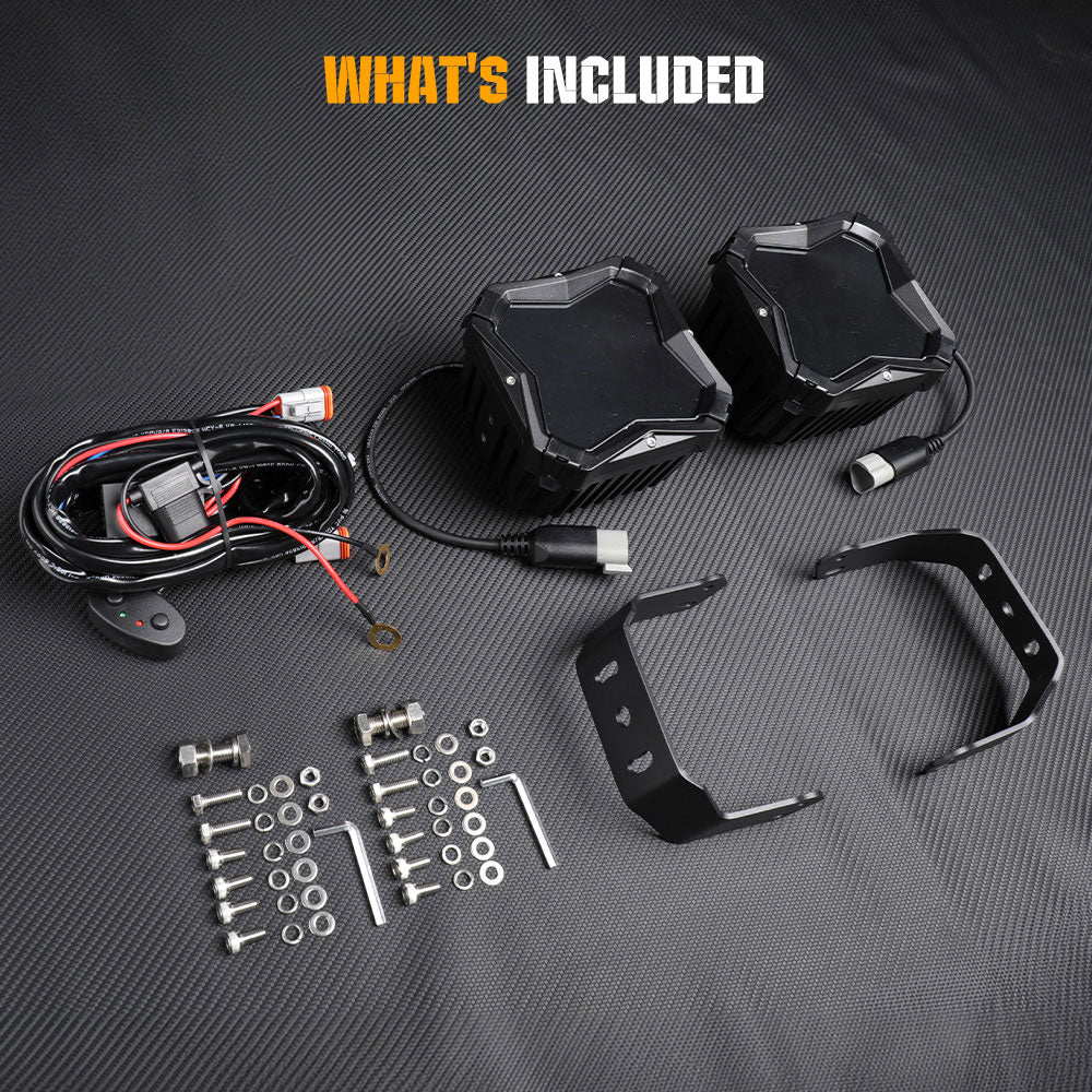 Luces de conducción LED COLIGHT serie X5 de 5 pulgadas con luz de fondo ámbar