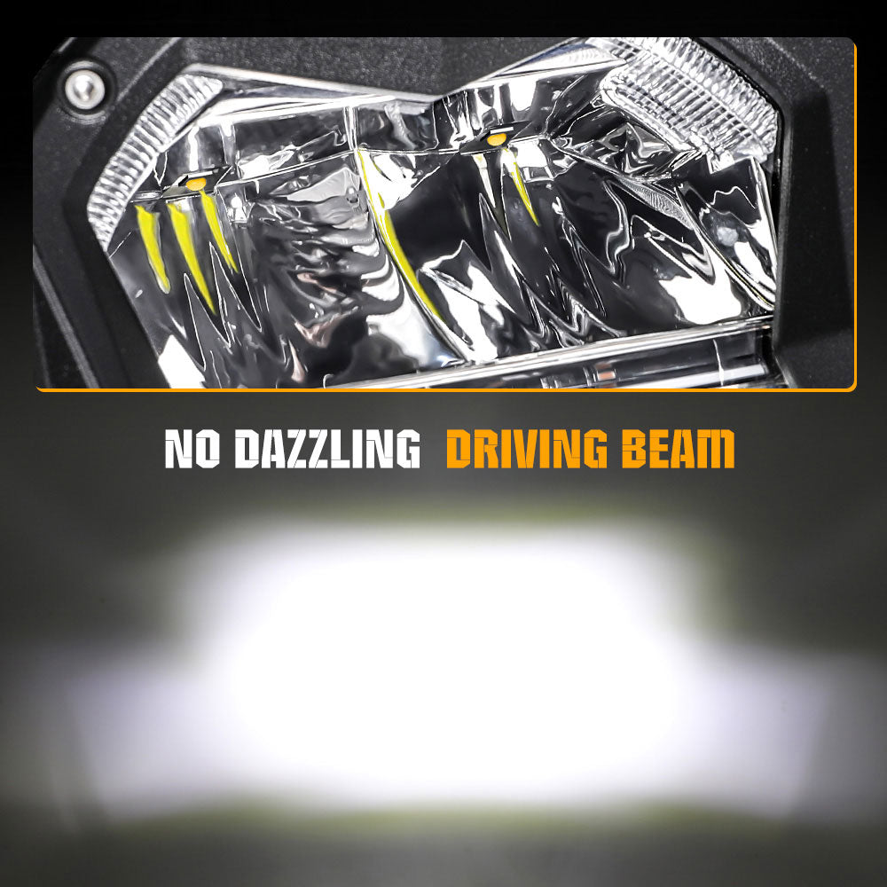 COLIGHT 5 Zoll X5 Serie Flutlicht LED Fahrlicht mit bernsteinfarbenem Hintergrundlicht