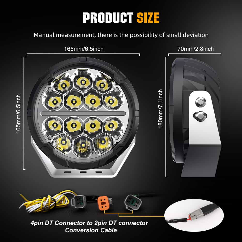 COLIGHT 6.5inch TrailBlazer Series E9 Marked LED Driving Lights With Yellow&White DRL