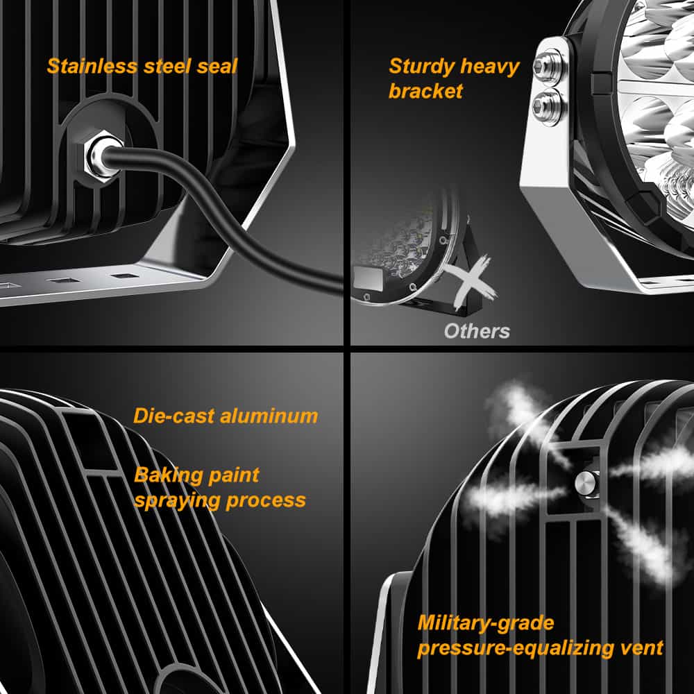 COLIGHT 6.5inch TrailBlazer Series E9 Marked LED Driving Lights With Yellow&White DRL