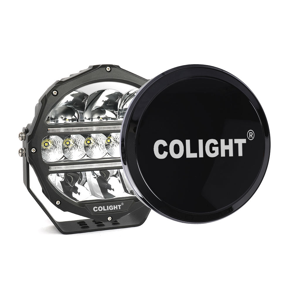 Cubierta Protectora Para Luz de Conducción LED de 9 pulgadas Serie L5 - Amarillo/Negro (Juego/2 piezas)