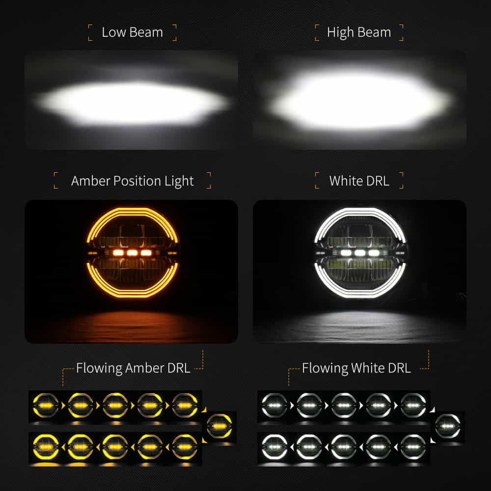 COLIGHT 9inch SharkX Series Offroad Driving Light-Hi Low Beam& Dual Color DRL