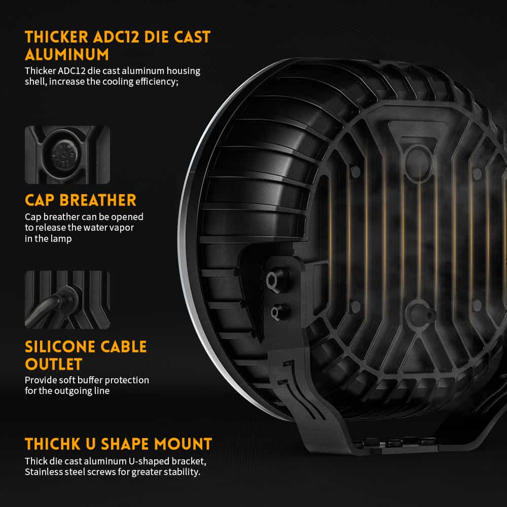 COLIGHT 9inch SharkX Series Offroad Driving Light-Hi Low Beam& Dual Color DRL