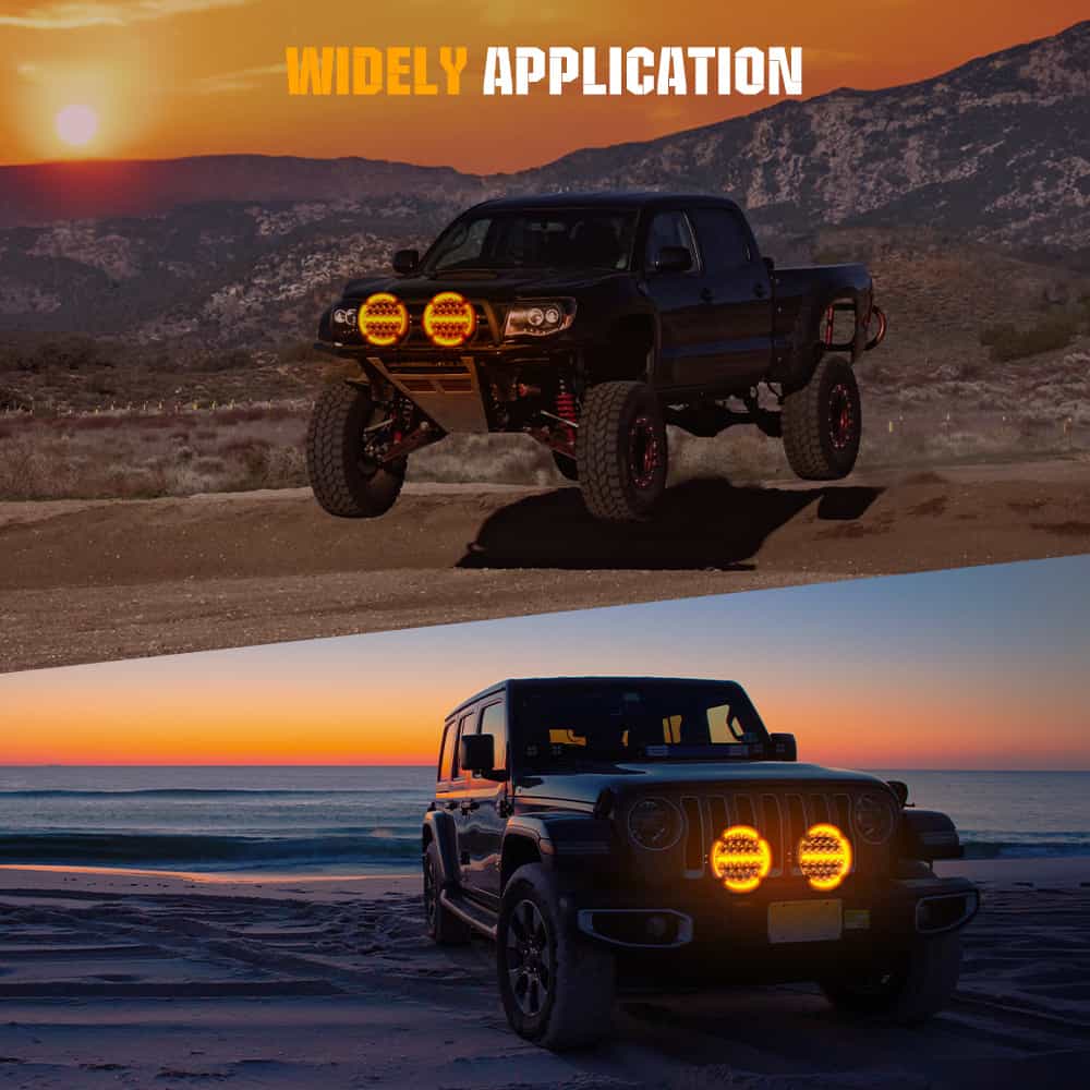 COLIGHT 9inch TrailBlazer Series LED Driving Lights With Yellow&White DRL(Set/Pair)