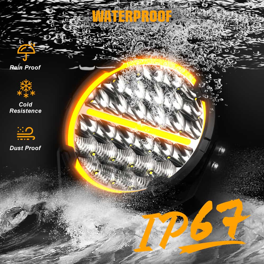 COLIGHT 9inch TrailBlazer Series LED Driving Lights With Yellow&White DRL(Set/Pair)