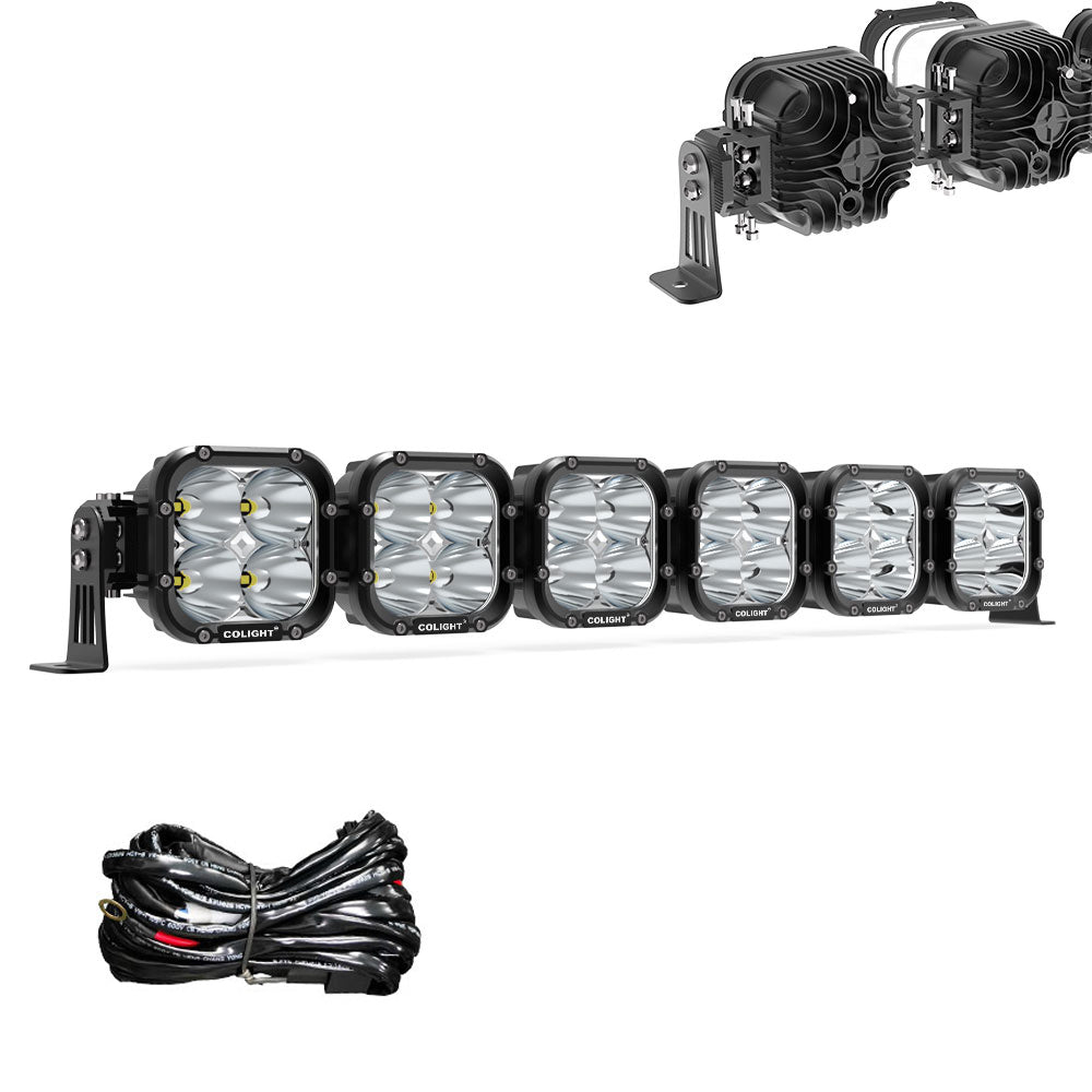 COLIGHT 32 Zoll Cube4 Serie LED quadratische fahrbare verbindbare Lichtleiste - 6 Lampen