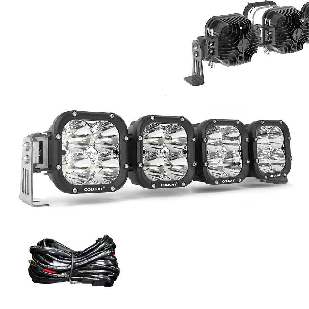 COLIGHT 22 Zoll Cube4 Serie LED quadratische fahrbare verbindbare Lichtleiste - 4 Lampen