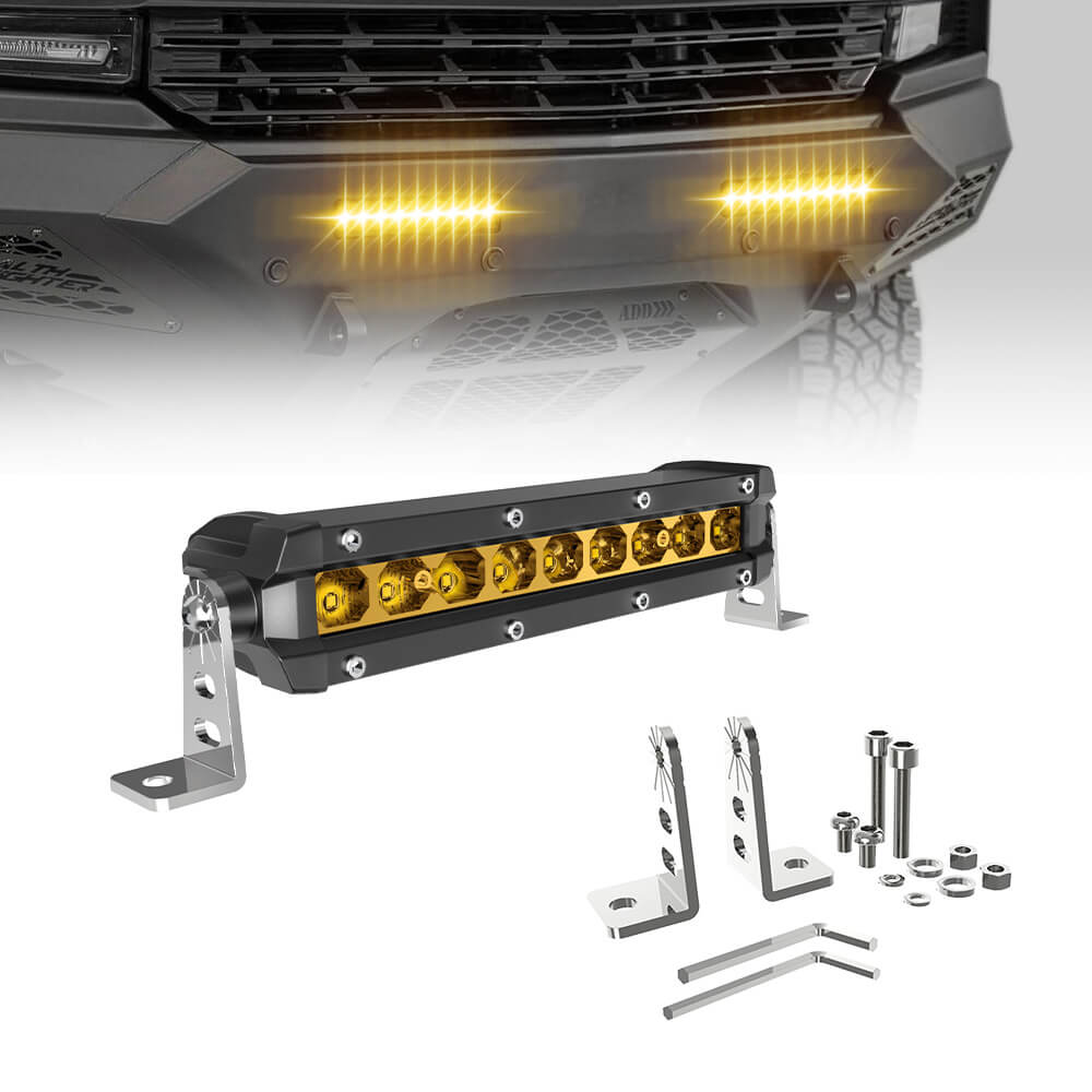 7-Zoll Gelber Strahl G10 Serie 18W Schlanke Einreihige Lichtleiste