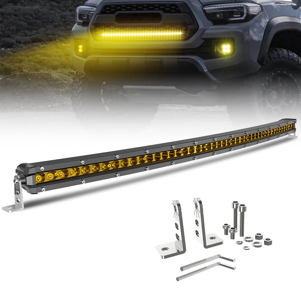 32 Zoll Gelber Strahl G10 Serie 90W Schlanke Einreihige Lichtleiste