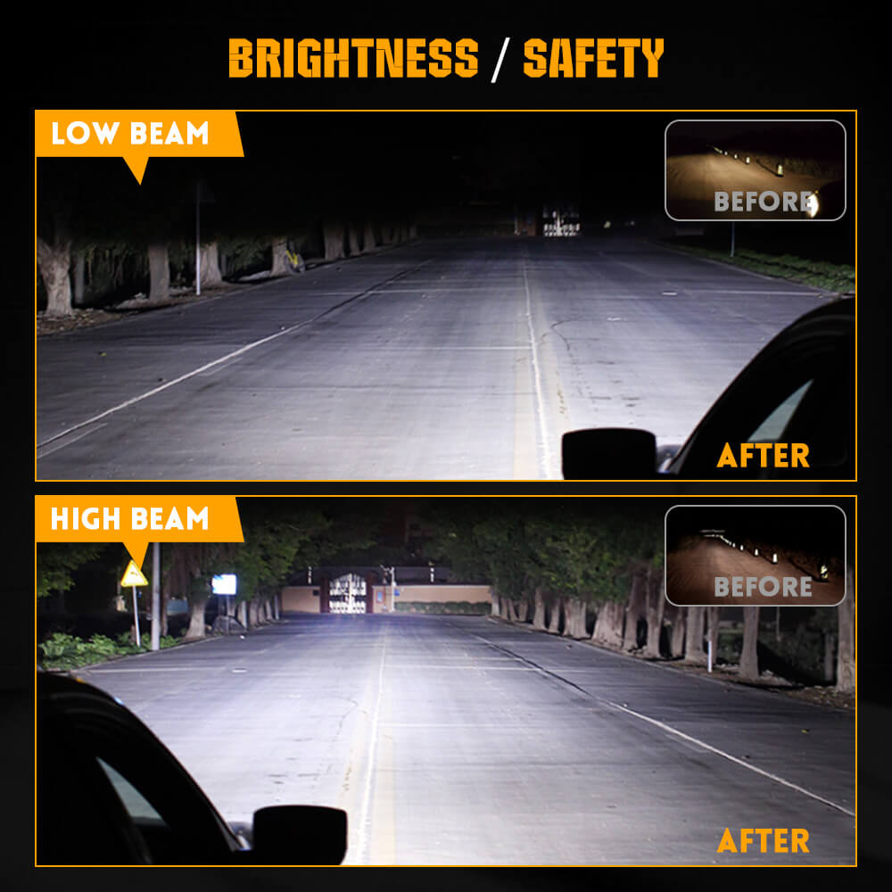 Bombillas para faros delanteros de proyector LHD H4/9003 más brillantes de la serie Y1 de COLIGHT (juego de 2 piezas)