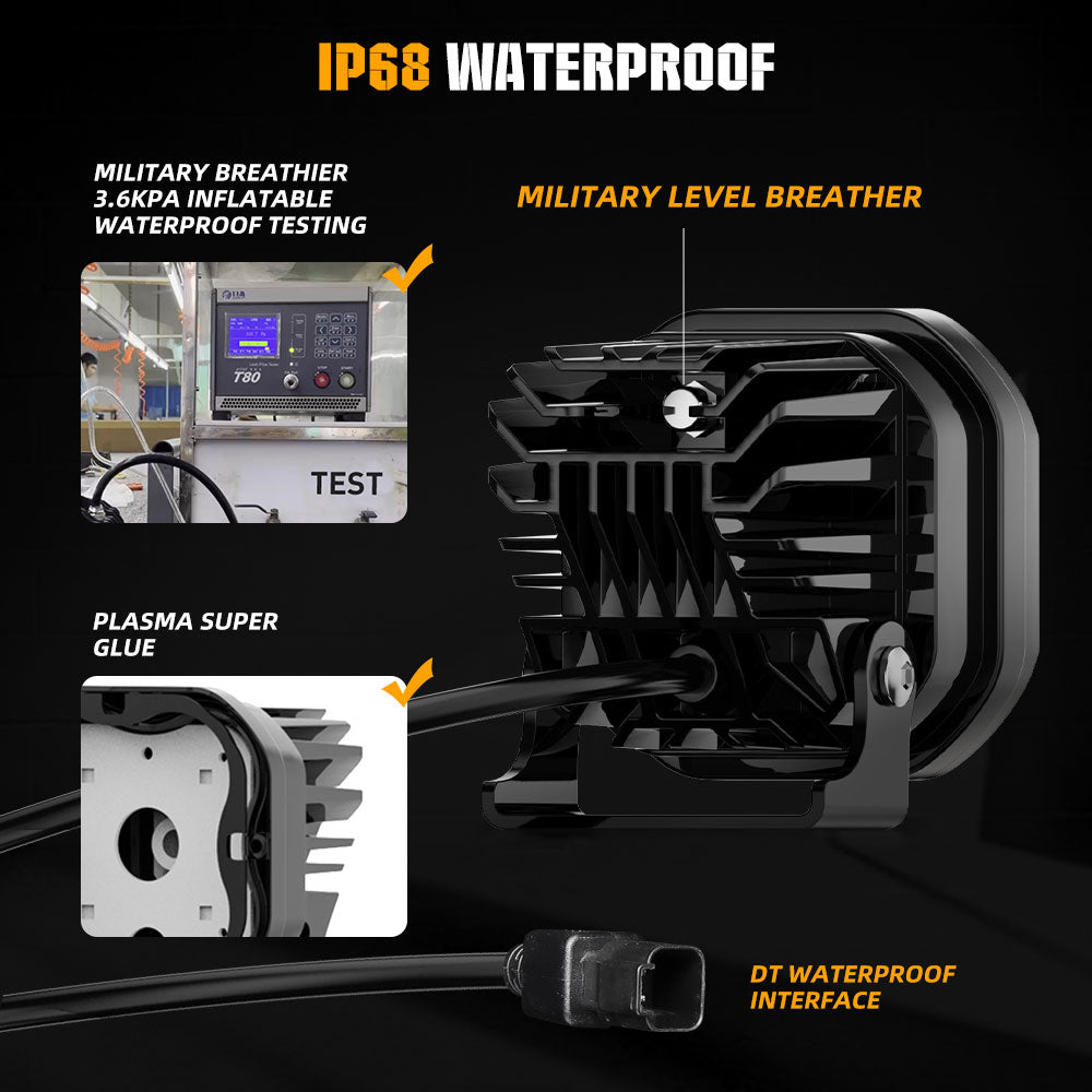 3inch LA5 Series White Combo Beam Led Light Pods (Set/2pcs)