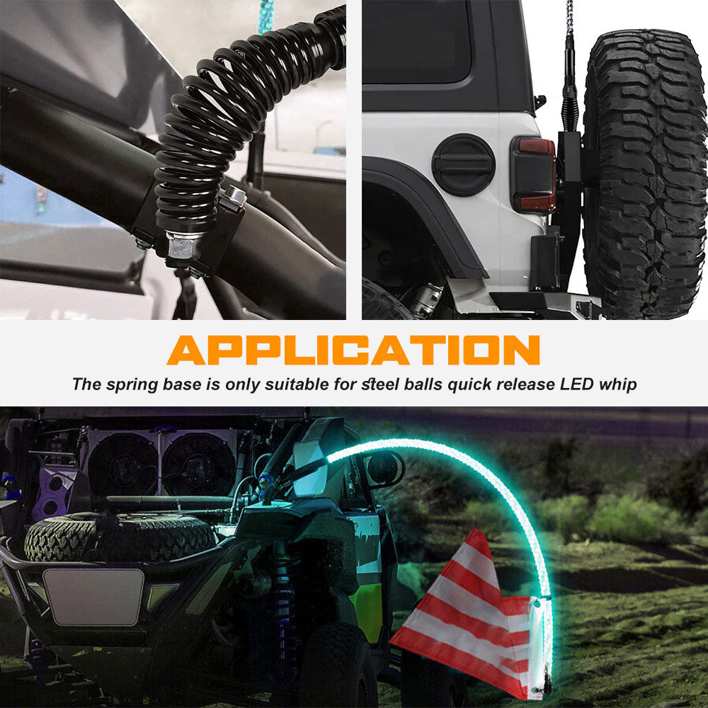 Heavy Duty Spring Mount For the 0.75" Slim Whip Light(Pair/2pcs)