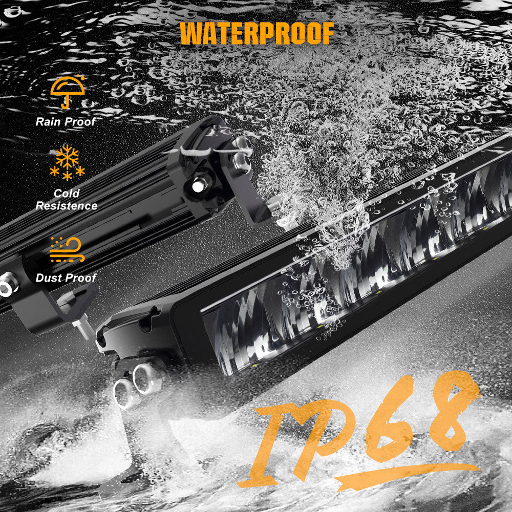 شريط إضاءة صف واحد من سلسلة Polar Bear مقاس 32 بوصة من COLIGHT مع ضوء نهاري باللونين العنبر والأبيض