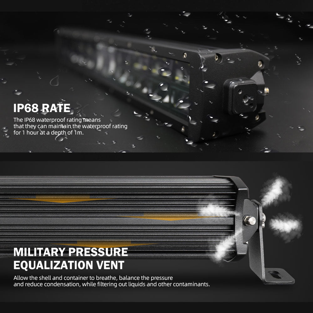 22inch F25 Series Multi Spot-projector Laser Module Dual Row LED Light Bar