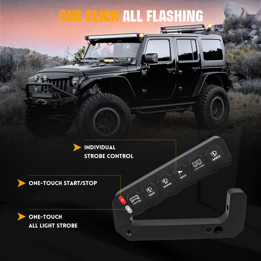 Poignée de prise Jeep Wrangler JK Panneau de commutateurs 6 voies