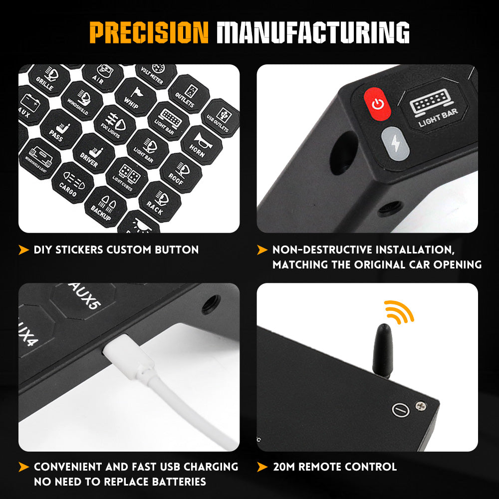 Jeep Wrangler JL Grab Handle 6 Gang Switch Panel