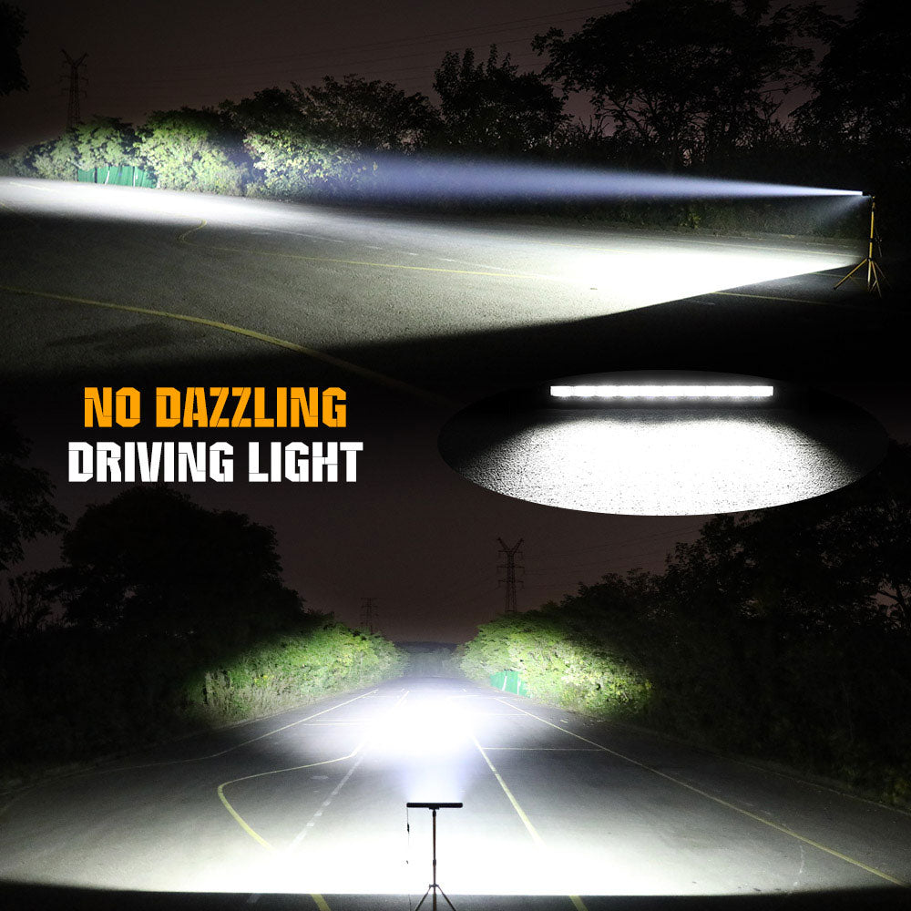 شريط إضاءة من صف واحد من سلسلة Polar Bear مقاس 40 بوصة من COLIGHT مع ضوء نهاري باللونين العنبر والأبيض