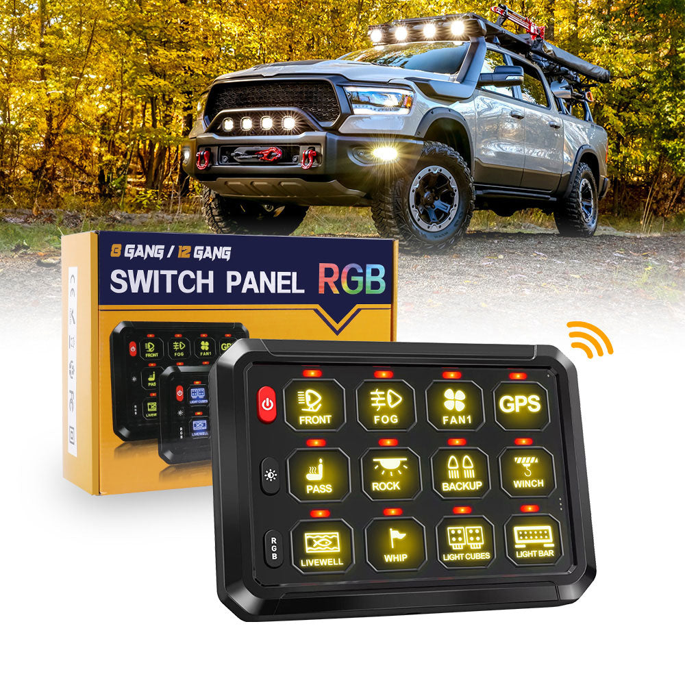 Nouveau système de panneau de commutation RGB sans fil 12 voies avec fil ACC