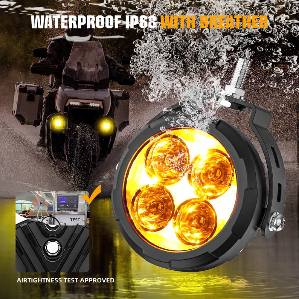 CO LIGHT 3.5inch D03 Series Motorcycle Lights With Amber Backlight