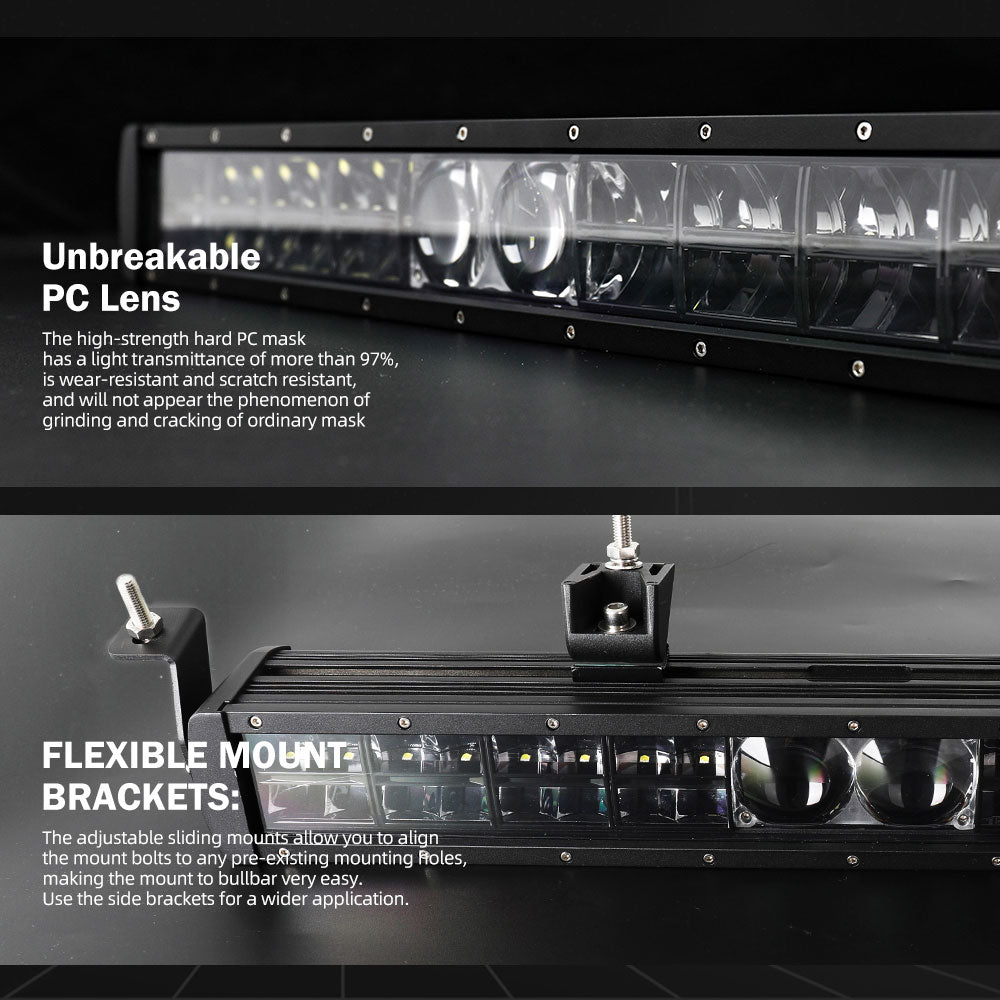 32inch F25 Series Multi Spot-projector Laser Module Dual Row LED Light Bar