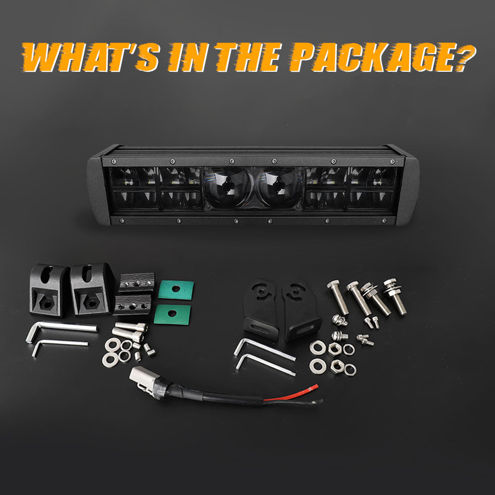 12inch F25 Series Multi Spot-projector Laser Module Dual Row LED Light Bar