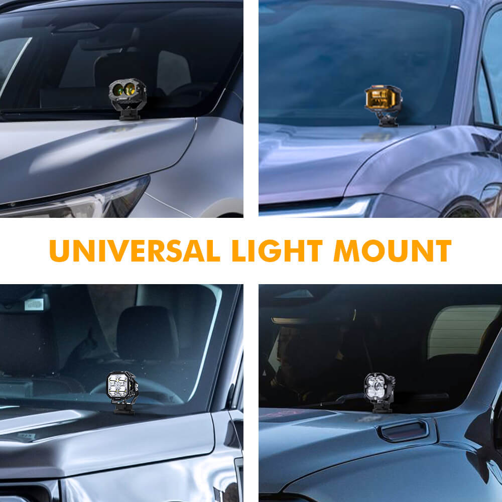 Quck Release Universal Hood Ditch Light Mounting Brackets Application