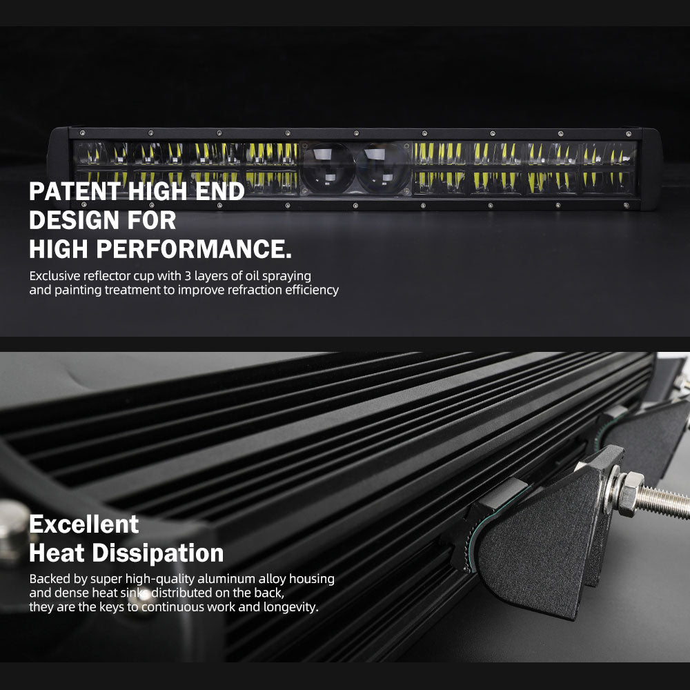 32inch F25 Series Multi Spot-projector Laser Module Dual Row LED Light Bar