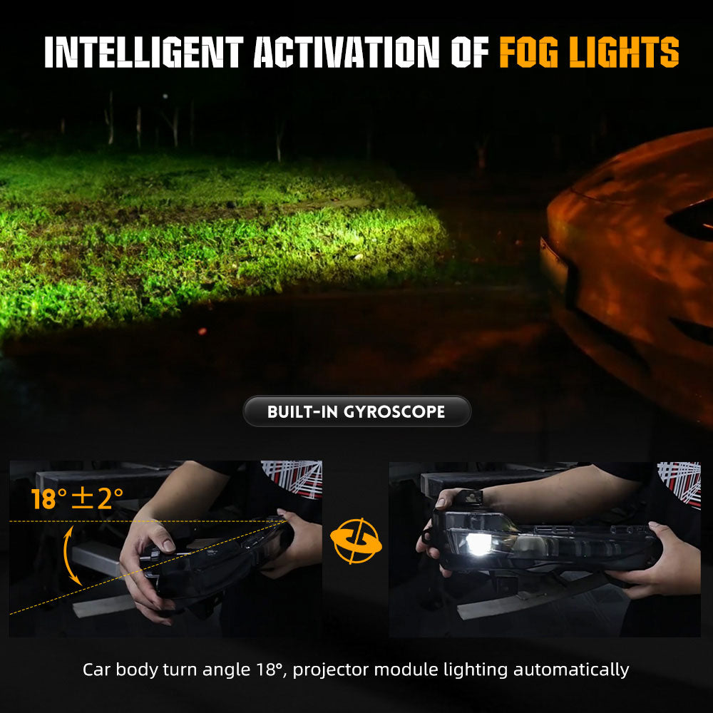 Ersatz-LED-Projektor-Nebelscheinwerfer mit Blinker-Tagfahrlicht für 2019-2023 Tesla Model 3 / Y