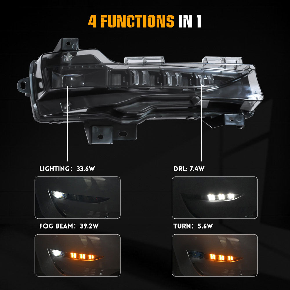 Ersatz-LED-Projektor-Nebelscheinwerfer mit Blinker-Tagfahrlicht für 2019-2023 Tesla Model 3 / Y