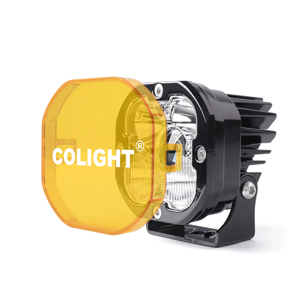 Cubierta Protectora Para Luz de Zanja Serie LA5 de 3 Pulgadas - Amarillo/Negro (Juego/2 piezas)